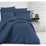 Stripsatīna gultas veļas komplekts Blue Elegance