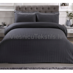 Stripsatīna gultas veļas komplekts Iron Grey Elegance