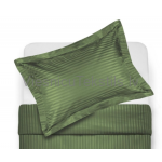Stripsatīna gultas veļas komplekts Moss Green Elegance