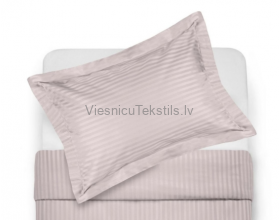 Stripsatīna gultas veļas komplekts Pale Rose Elegance