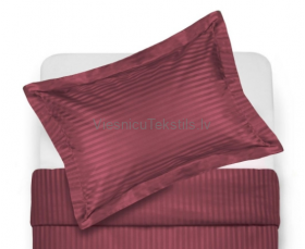 Stripsatīna gultas veļas komplekts Wine Red Elegance