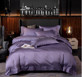 Satīna gultas veļas komplekts Dark Violet