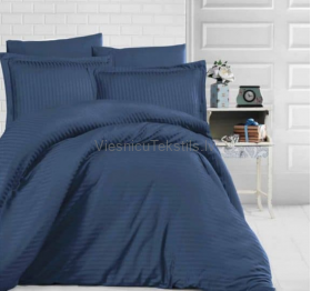 Stripsatīna gultas veļas komplekts Blue Elegance
