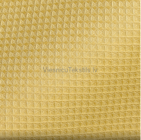 Yellow vafeļauduma dvielis