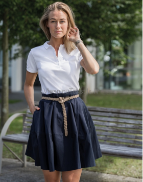 Dāmu Polo krekls Strech Pique, balts